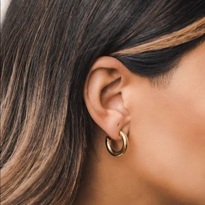 Gold Chunky Hoop Earrings